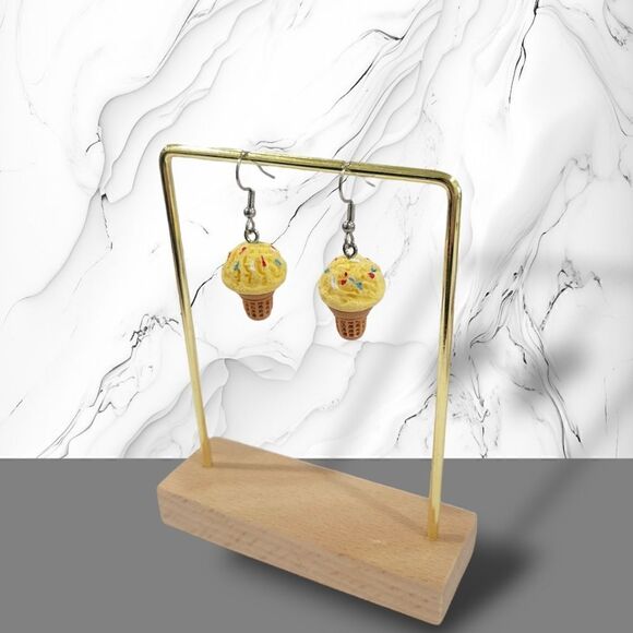 🍦Ice Cream Cone Earrings🍦(2-A008-D) - Picture 4 of 5